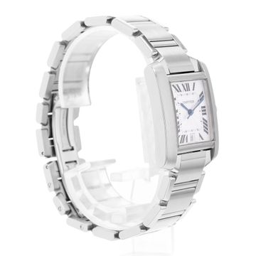 Cartier Tank Francaise W51002Q3 2302 Steel Silver dial 28x32mm Quartz