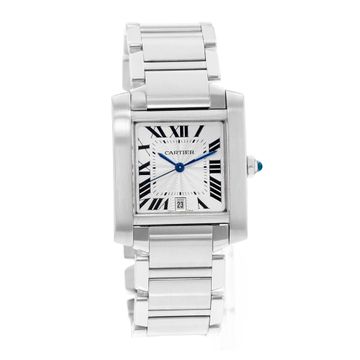 Cartier Tank Francaise W51002Q3 2302 Steel Silver dial 28x32mm Quartz