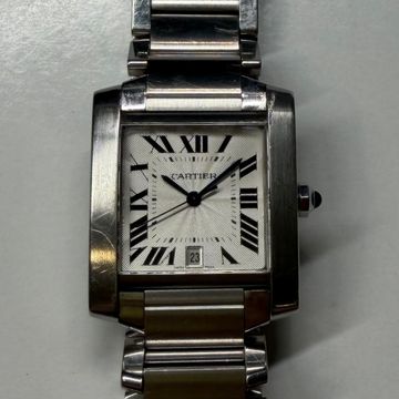 Cartier Tank Francaise W51002Q3 2302 Steel Silver dial 28x32mm Quartz