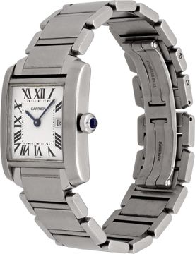Cartier Tank Franciase in stainless steel