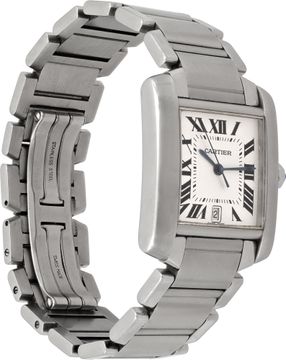 Cartier Tank Francaise 2302 Stainless Steel Silver dial 32mm Automatic watch