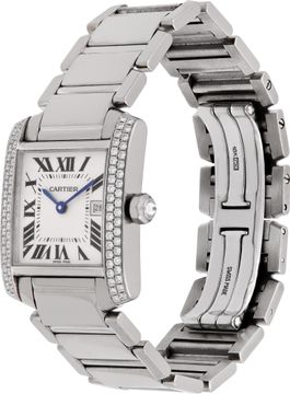 Cartier Tank Francaise 2491 18k White Gold 25mm Quartz watch