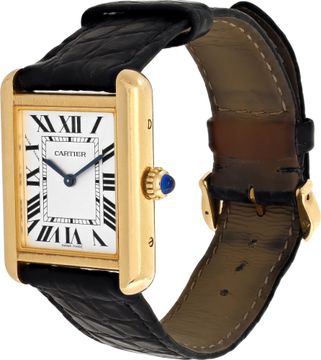 Cartier Tank Solo 3168 18k & Stainless Steel    White dial 24mm    Quartz watch