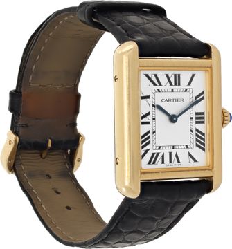 Cartier Tank Solo 3168 18k & Stainless Steel    White dial 24mm    Quartz watch