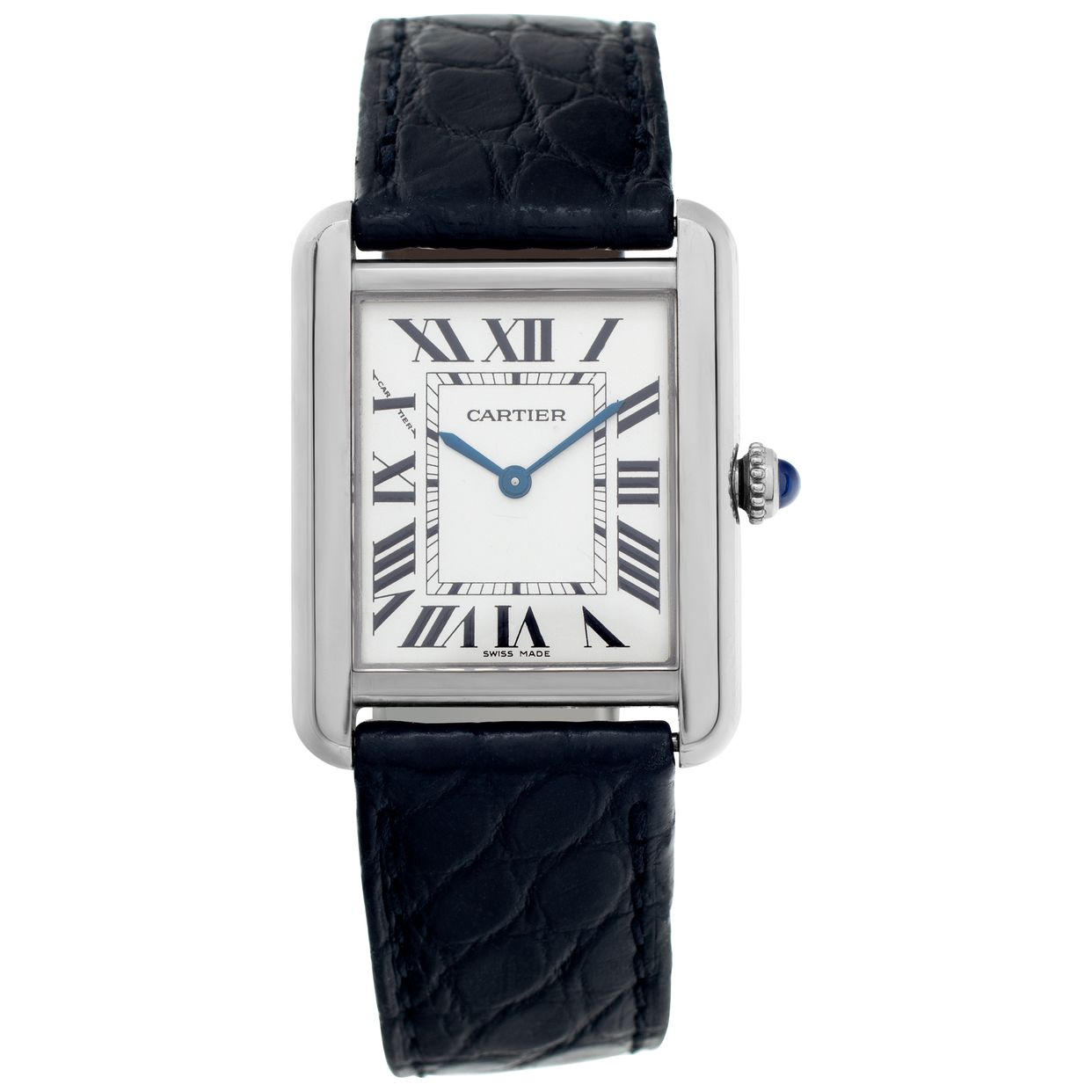 Pre-owned Cartier Tank Solo WSTA0030 Stainless Steel Silver