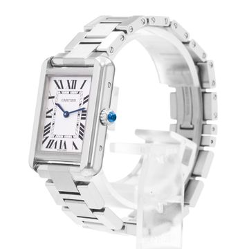 Cartier Tank Solo W5200013 3170 Steel Silver dial 24x31mm Quartz