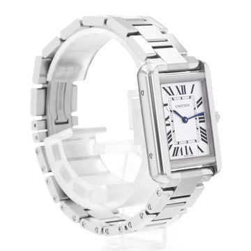 Cartier Tank Solo W5200013 3170 Steel Silver dial 24x31mm Quartz