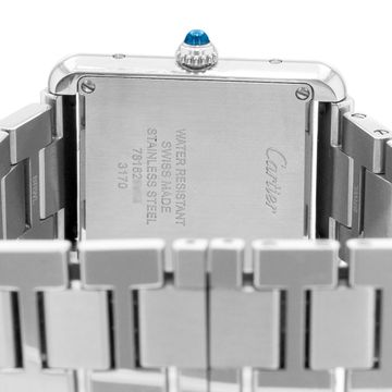 Cartier Tank Solo W5200013 3170 Steel Silver dial 24x31mm Quartz