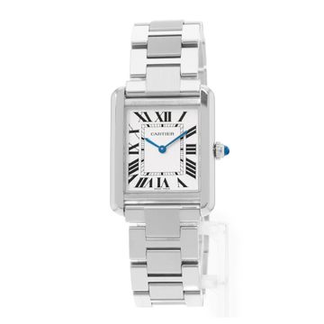 Cartier Tank Solo W5200013 3170 Steel Silver dial 24x31mm Quartz