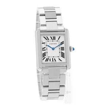 Cartier Tank Solo W5200013 3170 Steel Silver dial 24x31mm Quartz
