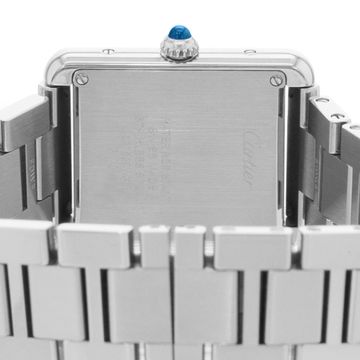 Cartier Tank Solo W5200013 3170 Steel Silver dial 24x31mm Quartz