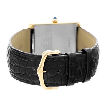 Cartier Tank Solo W1018855 2742 Yellow Gold Silver dial 27x34mm Quartz