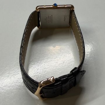 Cartier Tank Solo W1018855 2742 Yellow Gold Silver dial 27x34mm Quartz