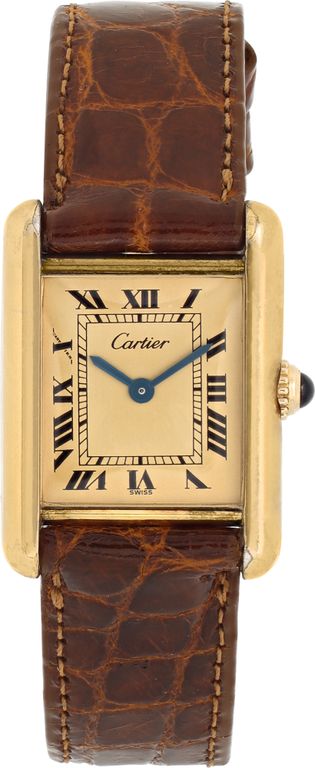 Used Cartier Tank 08591 Vermeil 28mm Quartz watch | Gray & Sons