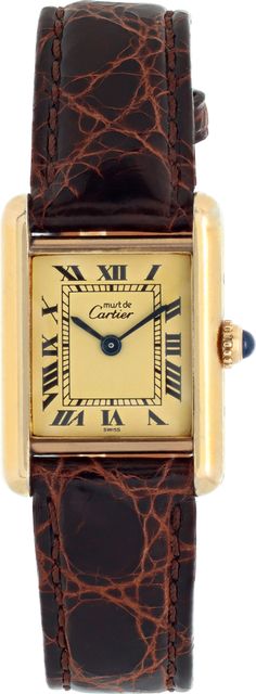 Preowned Cartier Tank Vermeil 52367 Vermeil 20.5mm Quartz