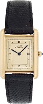 Cartier Tank Vermail on a leather strap