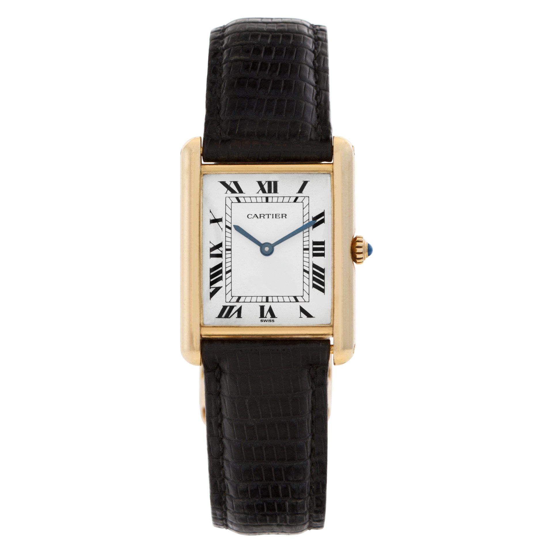 Preowned Cartier Tank 18k White dial 23mm Quartz watch | Gray & Sons