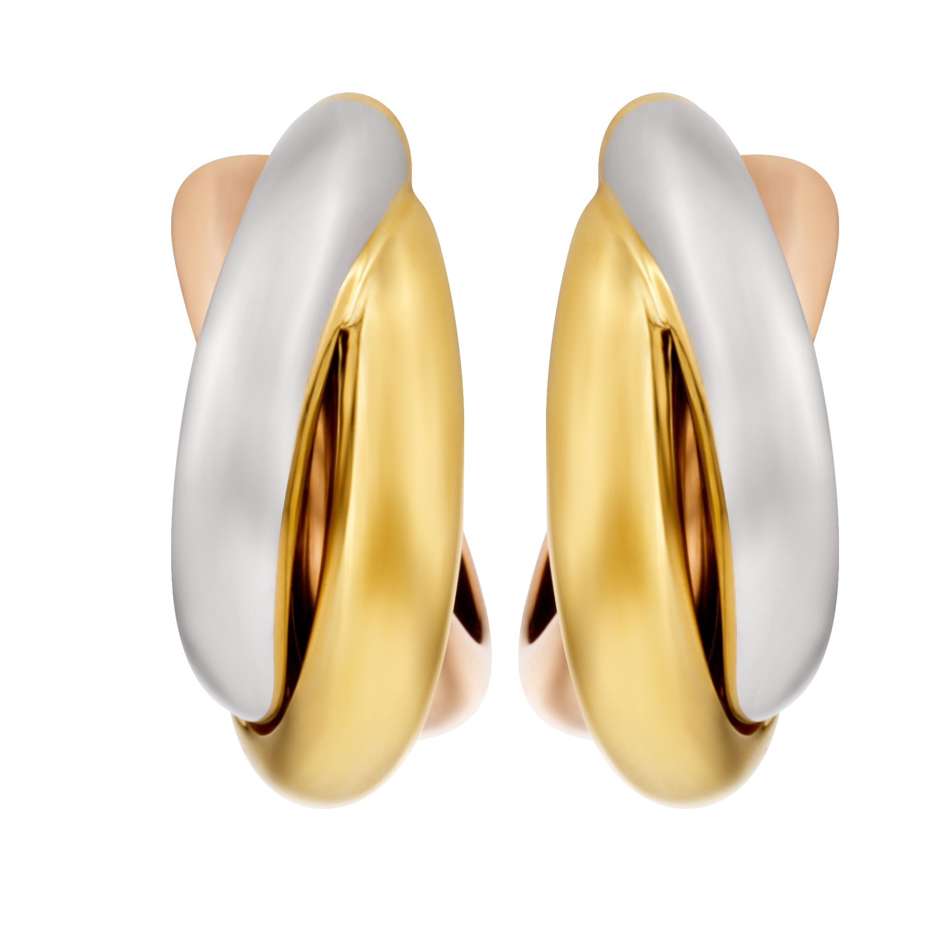 ピアス Cartier TRINITY EARRINGS CR80083231 - Trinity earrings - White gold, yellow gold