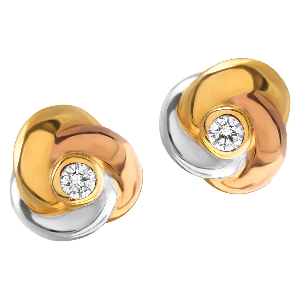 【Cartier】Trinity Earrings White GoldPink Yellow カルティエ Cartier Trinity Earrings White gold Yellow gold Pink gold