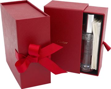 Cartier Trinity Ring in 18k white, rose and yellow gold with the white gold band being pave diamonds