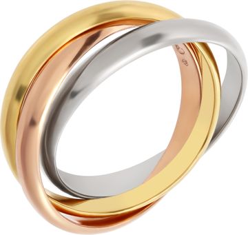 Cartier Trinity ring in 18k yellow, white and rose gold
