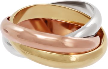 Cartier Trinity ring in 18k yellow, white and rose gold Ring Collection