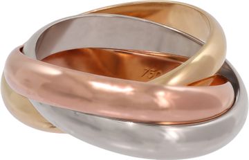 Cartier Trinity ring in 18k yellow, white and rose gold