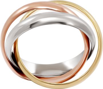 Cartier Trinity ring in 18k yellow, white and rose gold