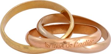 Cartier Trinity ring in 18k yellow, white and rose gold