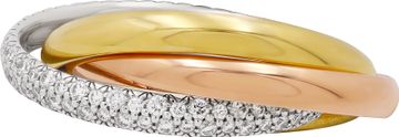 Cartier Trinity ring, Small Model, Half-paved size 50