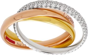 Cartier Trinity ring, Small Model, Half-paved size 50