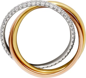 Cartier Trinity ring, Small Model, Half-paved size 50
