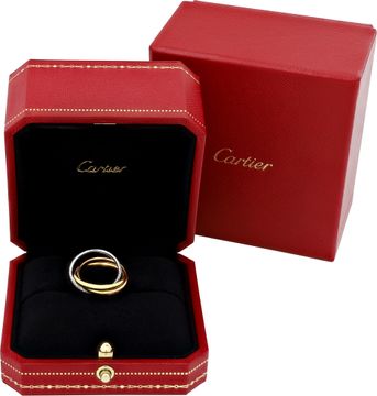 Cartier Trinity ring, Small Model, Half-paved size 50
