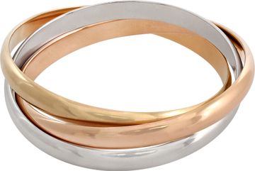 Cartier Trinity Rolling Tricolor gold bangle bracelet In 18k yellow, rose and white gold Bracelet Collection