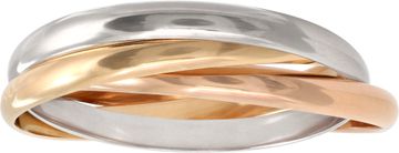 Cartier Trinity Rolling Tricolor gold bangle bracelet In 18k yellow, rose and white gold