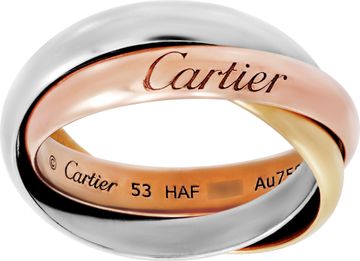 Cartier Trinity Tri Color Ring size 6.25 Ring Collection