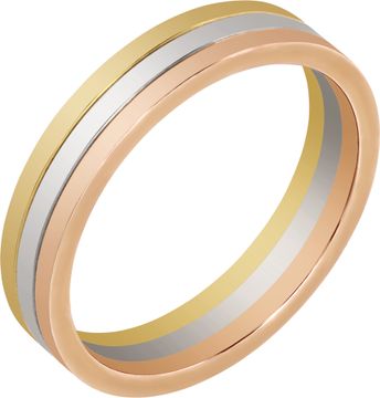 Cartier Vendome Louis ring 18k yellow gold, white gold and rose gold