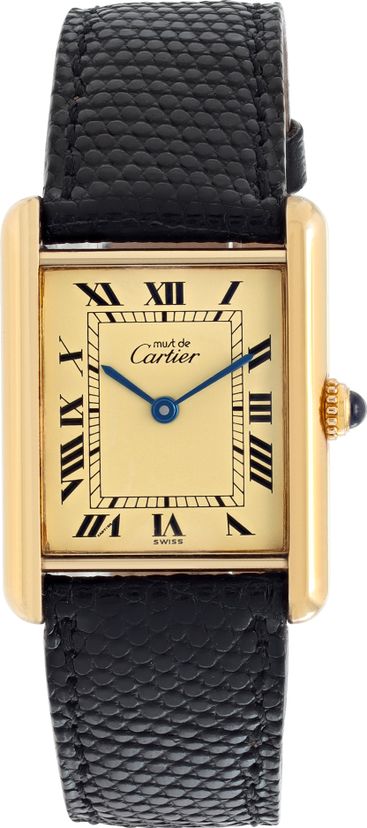 Pre-owned Cartier Vermeil 21784 Gold Plate 23mm Quartz | Gray & Sons