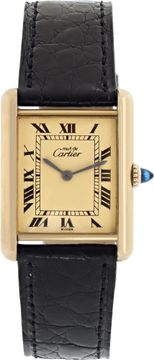 Cartier Vermeil xxx Sterling Silver Gold dial 23mm Manual watch Cartier Vermeil 23mm Mens Watch Collection