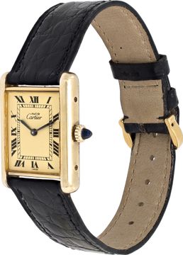 Cartier Vermeil xxx Sterling Silver Gold dial 23mm Manual watch