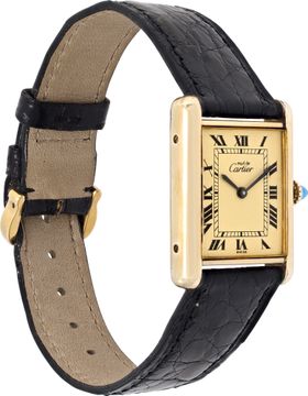 Cartier Vermeil xxx Sterling Silver Gold dial 23mm Manual watch