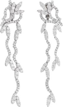 Cascading diamond drop earrings in 18k white gold with 9.04 carats in round diamonds. Cascading diamond drop earrings in 18k white gold with 9.04 carats in round diamonds. Earring Collection