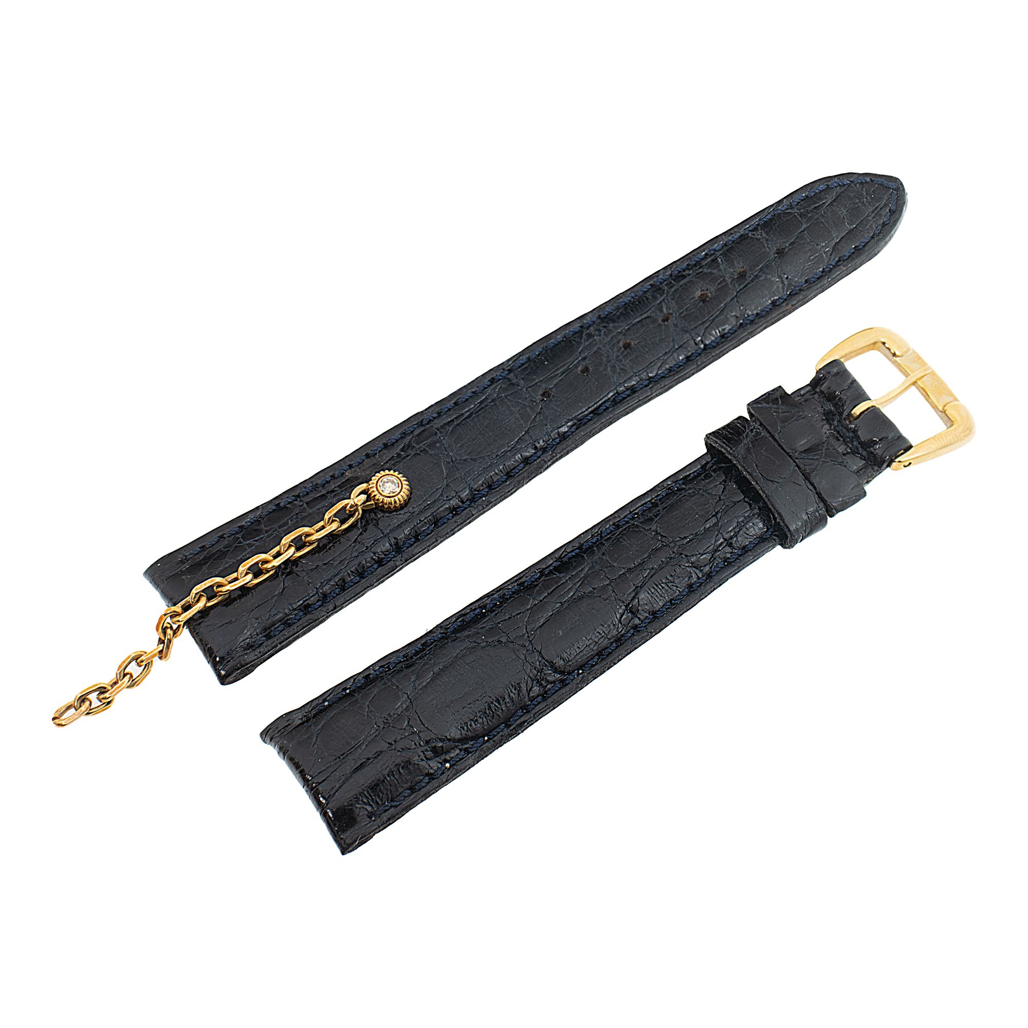 Chaumet Black Crocodile Strap 17mm x 14 mm | Gray & Sons Jewelers