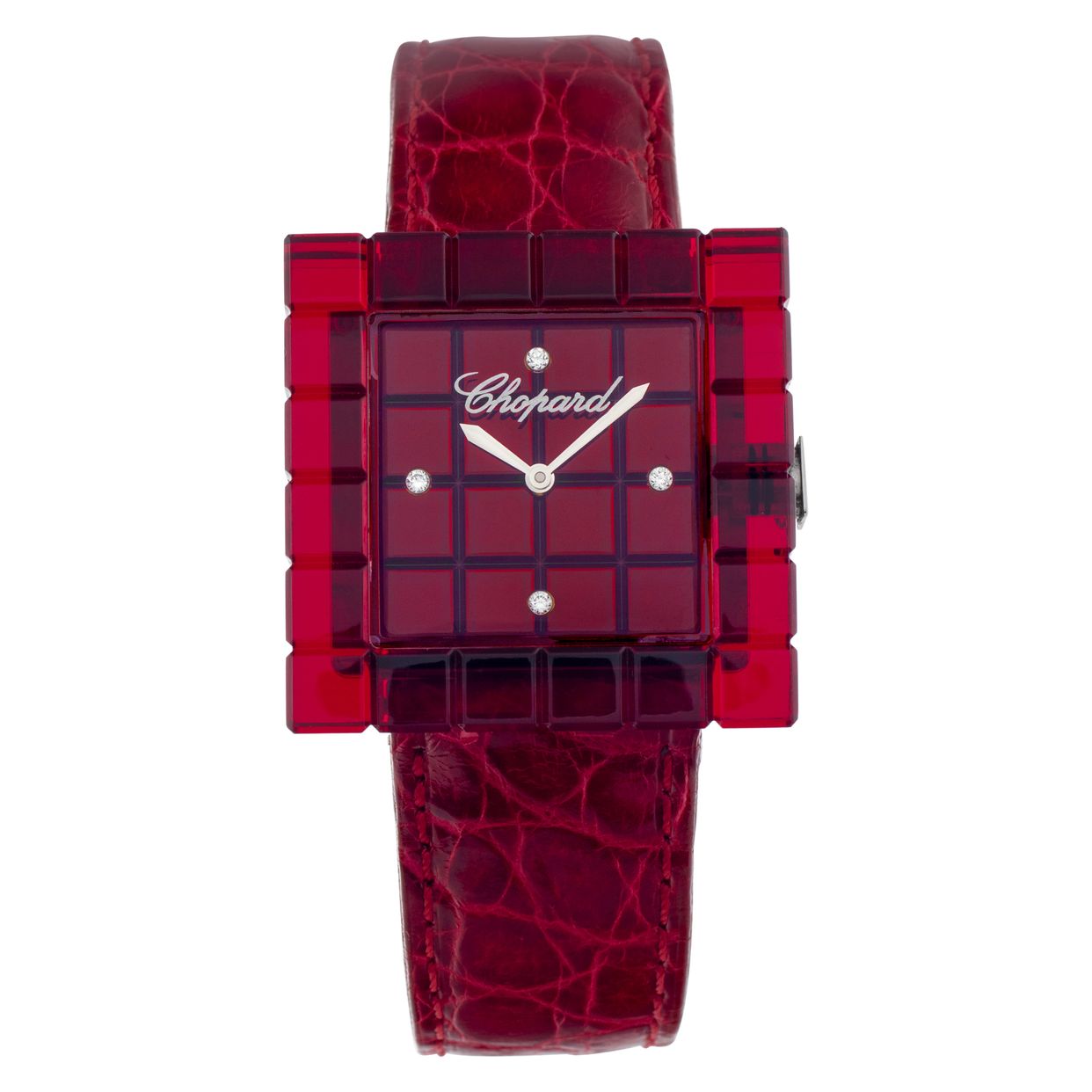 NEW!!! Chopard SCH370M 07AK Transparent Red Ice Cube Sunglasses, Authentic ?url=http://sothebys-  main image 3