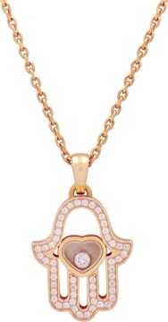Chopard Hamsa Hand Happy Diamonds Hand Motif Pendant with chain Chopard Hamsa Hand Happy Diamonds Hand Motif Pendant with chain Necklace Collection