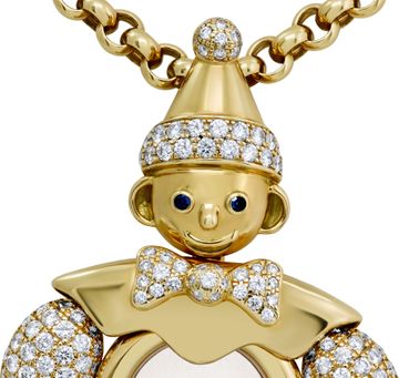 Chopard Happy Clown Pendant with diamonds in 18k