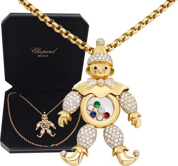 Chopard Happy Clown Pendant with diamonds in 18k