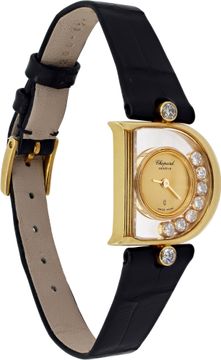 Chopard Happy Diamond 4061    18k Yellow Gold    Gold dial 21mm    Quartz watch