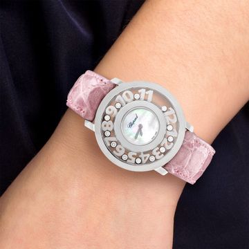Chopard Happy Diamond 207233 18k White Gold Mother Of Pearl dial 36mm Quartz wat