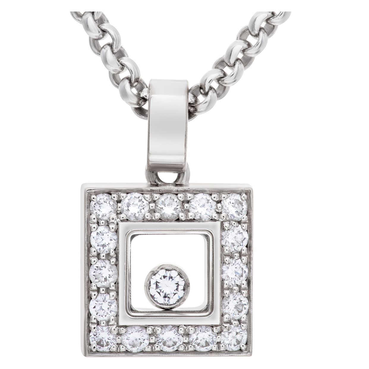 【美品】Chopard チャーム キーホルダートップのみ 925 スクエア chopard_happy_diamond_square_p